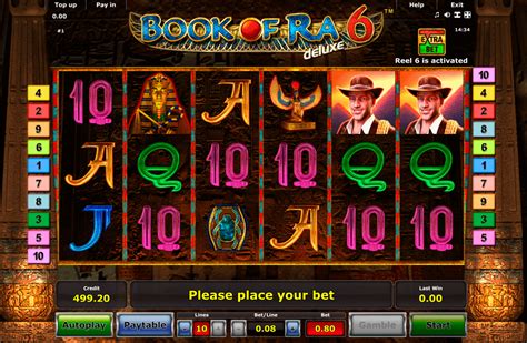 Book of Ra 6 Spielautomat zum kostenlosen online spielen.